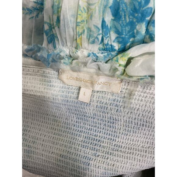 Loveshackfancy 'Olani' Blue Dress Size L - Picture 4 of 5